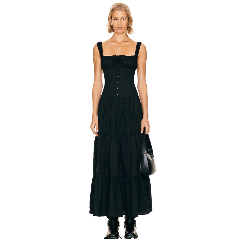 Lioness Black Tiered Maxi Dress